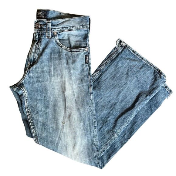 Mens Silver Zac Jeans - W34 L32 - 100% Cotton - see pics and description - Picture 16 of 16